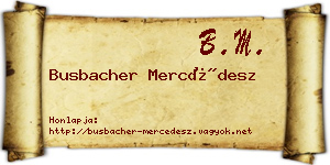 Busbacher Mercédesz névjegykártya